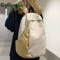Cyflymder Trendy Lady Waterproof High Capacity Book Backpack Girl Boy College Male Female Travel