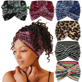 Cyflymder Twisted Wide Headbands For Women Extra Large Turban Workout Headband Fashion Yoga Hair
