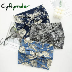 Cyflymder Twisted Wide Headbands For Women Extra Large Turban Workout Headband Fashion Yoga Hair