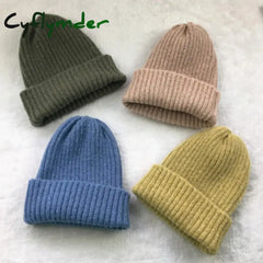 Cyflymder Unisex Hat Cotton Blends Solid Warm Soft HIP HOP Knitted Hats Men Winter Caps Women’s Skullies Beanies For