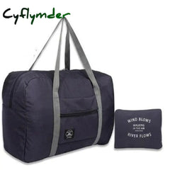 Cyflymder Unisex Nylon Foldable Travel Bag Waterproof Large Capacity For Women Luggage Folding