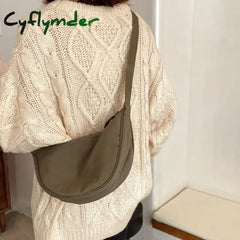 Cyflymder Upgraded Version Simple Design Women’s Messenger Bag Nylon Hobos Small Shoulder Bags Vintage Female Girls