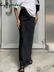Cyflymder- Utility Satin Maxi Skirt Skirts