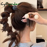Cyflymder Vintage Ball Heart Straight Elastic Headband For Women Girls Ponytial Holder Hair Tie Scrunchie Hairband Hair