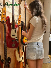 Cyflymder Vintage Blue Low Waist Denim Skirts Casual Chic Pockets A-Line Summer Mini Women Y2K