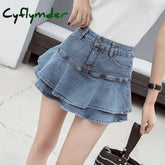 Vintage Denim Mini Skirts Women Summer Sexy Solid Colour Ball Gown Skirts Jeans Female Casual Pocket Slim A-line Mini Skirts