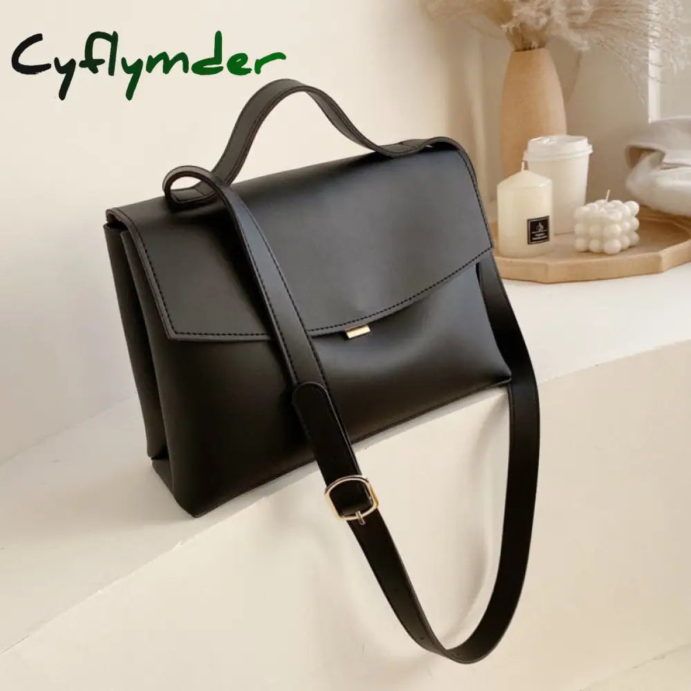 Cyflymder Vintage Fashion Female Tote Bag New High Quality Pu Leather Women’s Designer Handbag