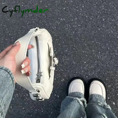 Cyflymder Vintage Korean Casual Cute White Star Shoulder Underarm Tote Bag Ladies Sling Bags