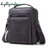 Cyflymder Vintage Men’s Shoulder Bag Crazy Horse&Nubuck Genuine Leather Messenger For Ipad