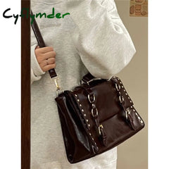 Cyflymder Vintage Messenger Bag Women Autumn Fashion Briefcase Daily Use All-Matc Students Taking