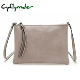 Cyflymder Vintage Slim Thin Women Leather Messenger Bag Envelope Crossbody For Ladies Mini Shoulder