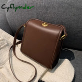 Cyflymder Vintage Square Tote Armpit Bag Leftside New High-Quality Pu Leather Women’s Designer