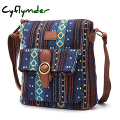 Cyflymder Vintage Women Shoulder Bag Fabric Crossbody Brand Designer Handbag Purse Woman Messenger