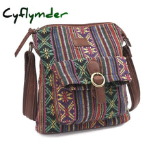 Cyflymder Vintage Women Shoulder Bag Fabric Crossbody Brand Designer Handbag Purse Woman Messenger