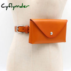 Cyflymder Waist Bag Ladies Fashion Genuine Leather Women Belt Bags Waterproof Chest Belly Pouch