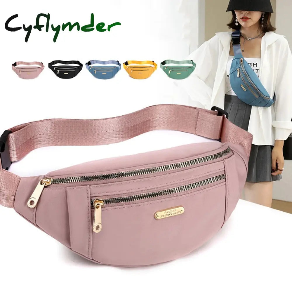 Cyflymder Waist Bags For Women Oxford Leisure Color Bag Shoulder Crossbody Chest Handbags All-Match