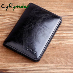 Cyflymder Wallet Man Small Purse Varnished Short Mini Leather Billetera Hombre Carteras Portmonee