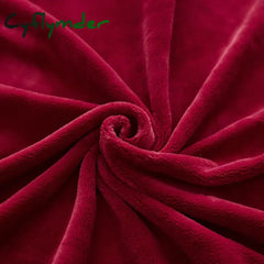 Cyflymder Warm Winter Plush Fitted Sheet Elastic Mattress Cover Fluffy Coral Fleece Bed Linen Luxury Double Bed Velvet