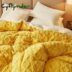 Cyflymder Warmth Duvet Cover Dual Use Blanket Artificial Cashmere Warm Winter Blanket Soft Cozy Fleece Quilt Cover