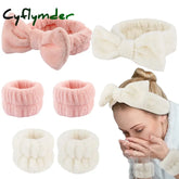 Cyflymder Wash Face Headbands For Women Coral Fleece Hair Bands Cuff Waterproof Absorbent