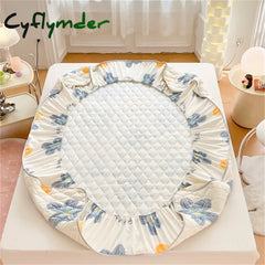 Cyflymder Waterproof Fitted Sheet Non-slip Winter Warm Mattress Cover Protector Bedding Bedroom Home King Queen Size