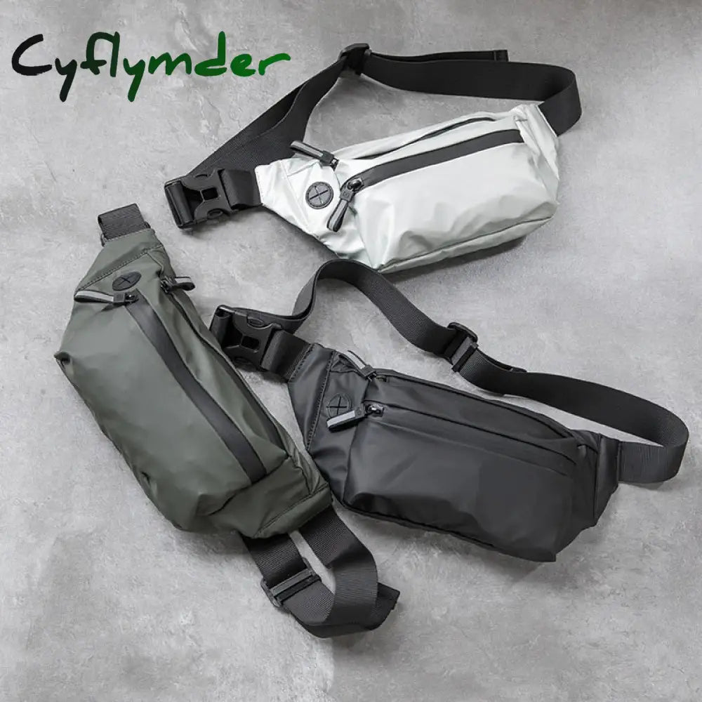 Cyflymder Waterproof Man Waist Bag Fanny Pack Fashion Chest Outdoor Sports Crossbody Casual Travel