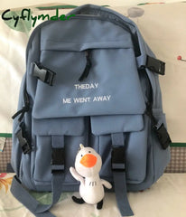 Cyflymder Waterproof Men Big Backpack Nylon Business Travel Black Rucksack College School Bag For