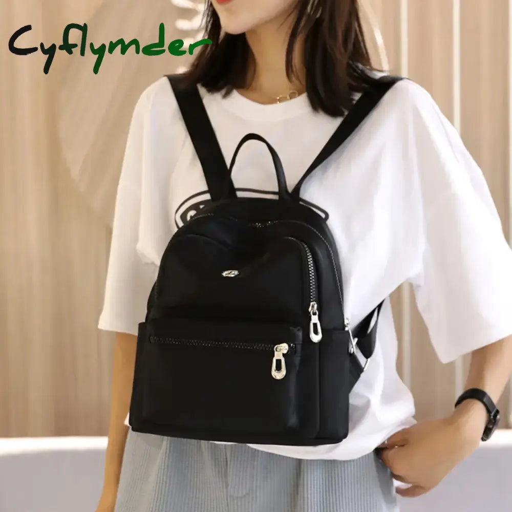 Cyflymder Waterproof Nylon Shoulder School Bags Women Girls Casual Backpack Travel Bagpack