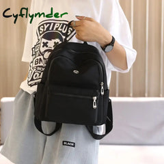 Cyflymder Waterproof Nylon Shoulder School Bags Women Girls Casual Backpack Travel Bagpack