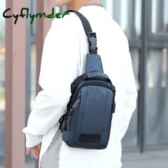 Cyflymder Waterproof Oxford Chest Bag Men’s Shoulder High Quality Casual Male Backpack