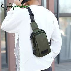 Cyflymder Waterproof Oxford Chest Bag Men’s Shoulder High Quality Casual Male Backpack