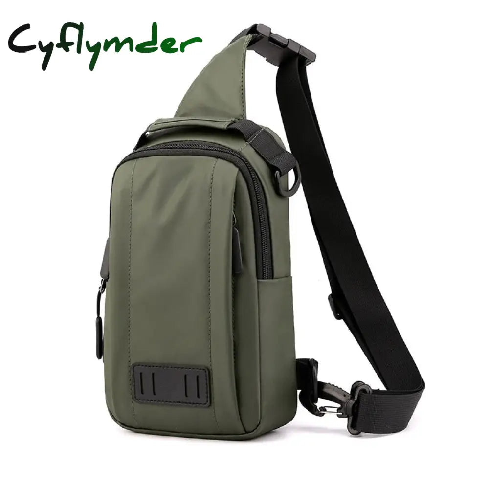 Cyflymder Waterproof Oxford Chest Bag Men’s Shoulder High Quality Casual Male Backpack