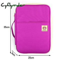 Cyflymder Waterproof Oxfored A4 File Folder Document Bag Business Briefcase Storage For Notebooks