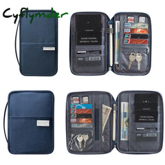Cyflymder Waterproof Passport Holder Travel Wallet Big Credit Card Wallets Organizer Accessories