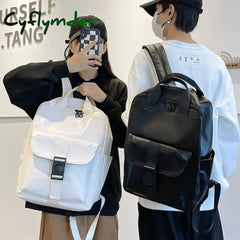 Cyflymder Winter Large Capacity Women Backpack Vintage Leather Female Men Travelling School Bag For