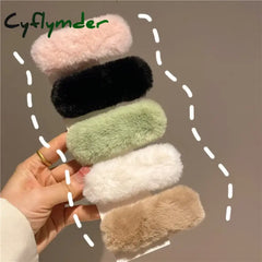 Cyflymder Winter Plush Cute Hair Clip Grasping Lamb Children’s Broken Hair Pin Clip Headwear Hair Accessories for Girls