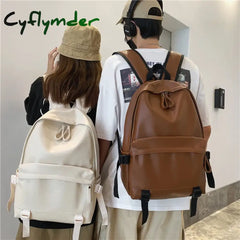Cyflymder Woman Backpack Large Capacity Leather Rucksack Women’s Knapsack Travel Bagpacks School