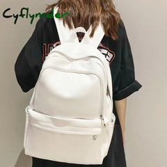 Cyflymder Woman Backpack New Leather Rucksack Women’s Knapsack Travel Bagpacks School Bags For