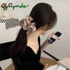 Cyflymder Woman Noble French Design Scrunchies Elastic Hairband Girls Rubber Band Lady Hair