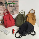 Cyflymder Women Backpack Canvas Girl Fabric School Bag New College Student Vintage Female Laptop