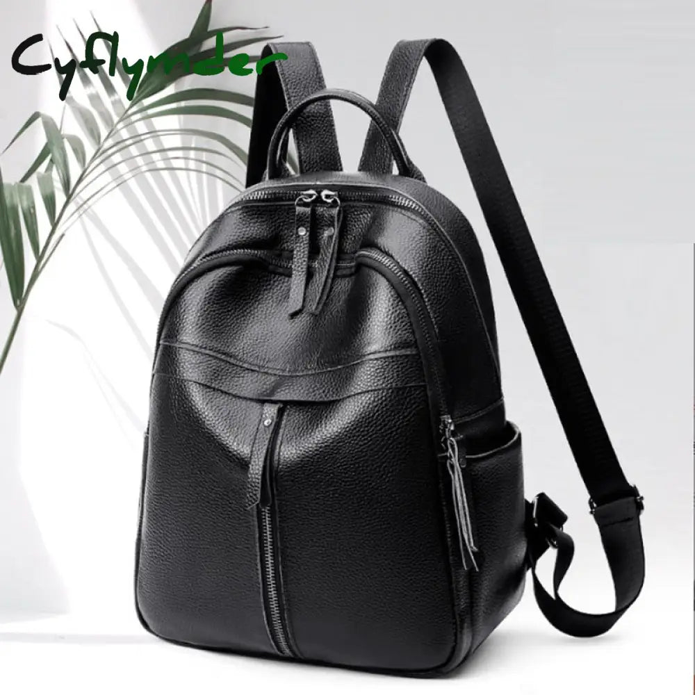 Cyflymder Women Backpack Designer High Quality Leather Bag Fashion School Bags Multifunction Large