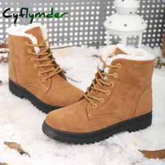 Cyflymder Women Boots Snow Plush Women Shoes Platform Boots For Women Fashion Keep Warm Women’s Boots Flat New Botas