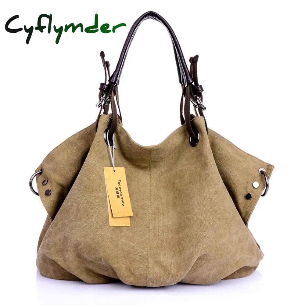 Women Canvas Messenger Bags Female Crossbody Bags Solid Shoulder Bag Fashion Casual Designer Female Handbag Large Capacity Tote
