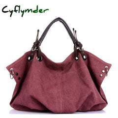 Cyflymder Women Canvas Messenger Bags Female Crossbody Solid Shoulder Bag Fashion Casual Designer