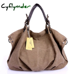 Cyflymder Women Canvas Messenger Bags Female Crossbody Solid Shoulder Bag Fashion Casual Designer