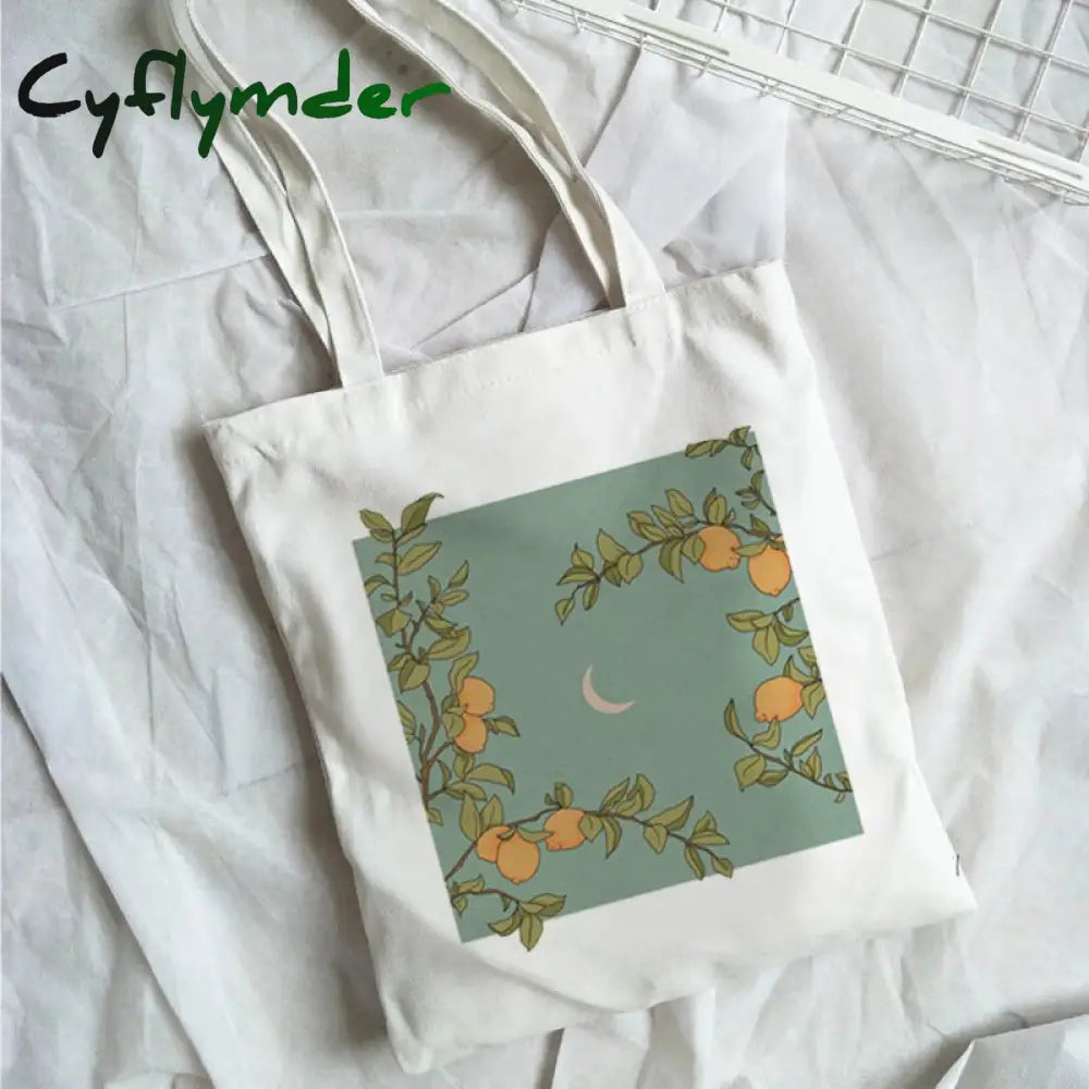 Cyflymder Women Canvas Shopping Bag Large Type Books Female Cotton Cloth Shoulder Eco Handbag Tote