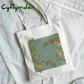 Cyflymder Women Canvas Shopping Bag Large Type Books Female Cotton Cloth Shoulder Eco Handbag Tote