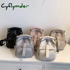 Cyflymder Women Designer Soft Leather Backpacks Sac A Dos Casual Luxury Fashion High Quality