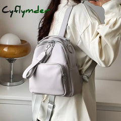 Cyflymder Women Designer Soft Leather Backpacks Sac A Dos Casual Luxury Fashion High Quality