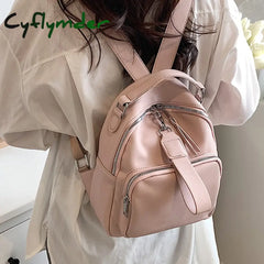 Cyflymder Women Designer Soft Leather Backpacks Sac A Dos Casual Luxury Fashion High Quality